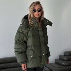 Olive Green puffer jacket